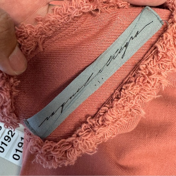 Raquel Allegra Rust Red Fringe Neck Cotton Boho Minimalist Dress - Picture 14 of 15